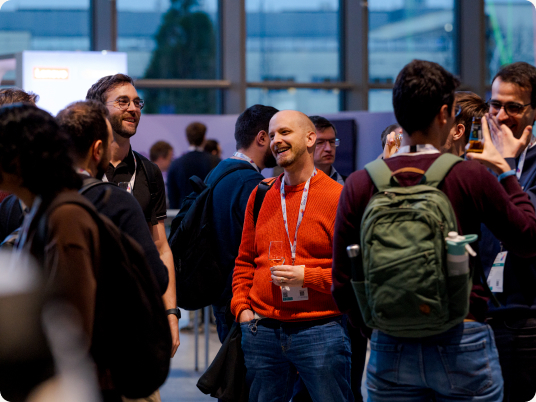 AMLD attendees networking